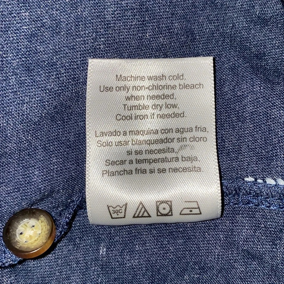 LEVI’S LEVI STRAUSS & CO henley style long sleeve crewneck dark blue NEW SZ M - Picture 10 of 10